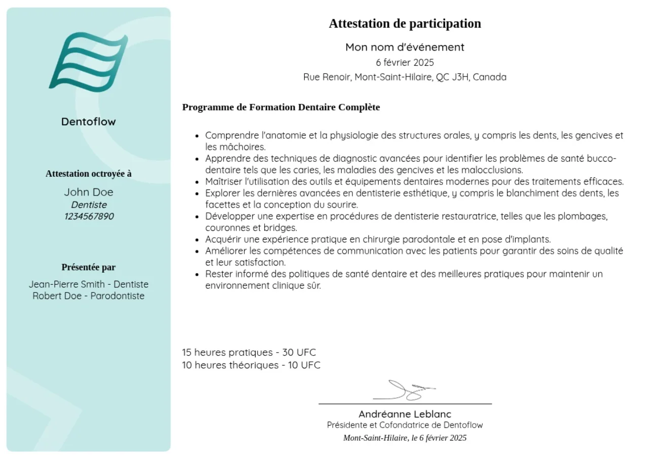 Dentoflow 1.6 : Une mise à jour majeure pour la gestion des certificats et des attestations !